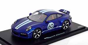 PORSCHE 911 (992) SPORT CLASSIC WITH SHOWCASE 2022 BLUE METALLIC/WHITE