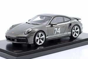 PORSCHE 911 (992) TURBO S HERITAGE DESIGN PACKAGE 50 YEARS #74 AVENTURINE GREEN — фото 9