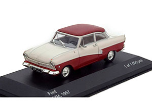 FORD TAUNUS 17M (P2) 1957 WHITE/DARK RED