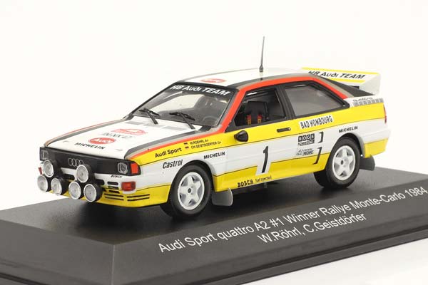 AUDI QUATTRO A2 #1 WINNER RALLYE MONTE CARLO 1984 ROHRL/GEISTDORFER / АУДИ КВАТРО РАЛЛИ МОНТЕ КАРЛО