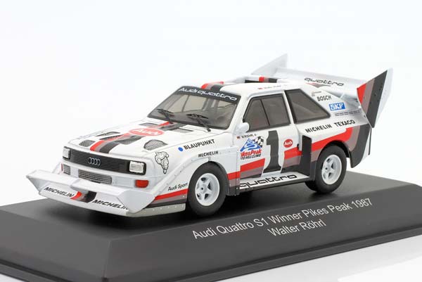 AUDI SPORT QUATTRO S1 E2 #1 WINNER PIKES PEAK 1987 WALTER ROHRL / АУДИ КВАТРО (ПОБЕДИТЕЛЬ РАЛЛИ ПАЙКС ПИК)