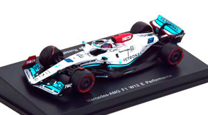 MERCEDES AMG F1 W13 E PERFORMANCE DRIVER: RUSSELL 2022 (ДЛИНА МОДЕЛИ 6-10 СМ)