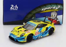 PORSCHE 911 991 RSR-19 4.2L TEAM DEMPSEY PROTON RACING N 88 24H LE MANS (2022) F.POORDAD - M.ROOT - J.HEYLEN, YELLOW LIGHT BLUE (ДЛИНА МОДЕЛИ 6-10 СМ)