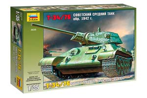 MODEL KIT SOVIET MEDIUM PANZER T-34/76 (OBR. 1942) | СБОРНАЯ МОДЕЛЬ СОВЕТСКИЙ СРЕДНИЙ ТАНК Т-34/76 (ОБР. 1942 Г.) 