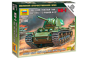 MODEL KIT SOVIET HEAVY PANZER TANK KV-1 OBR. 1941 WITH GUN F-32 | СОВЕТСКИЙ ТЯЖЁЛЫЙ ТАНК КВ-1 ОБР. 1941Г. С ПУШКОЙ Ф-32 