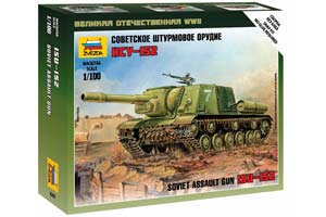 MODEL KIT SOVIET ISU-152 Assault Weapon (ASSEMBLY WITHOUT GLUE) | СОВЕТСКОЕ ШТУРМОВОЕ ОРУДИЕ ИСУ-152 (СБОРКА БЕЗ КЛЕЯ) 