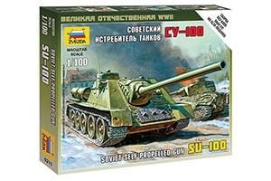 MODEL KIT SOVIET SU-100 TANK Fighter | СОВЕТСКИЙ ИСТРЕБИТЕЛЬ ТАНКОВ СУ-100 