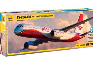 MODEL KIT PASSENGER AIRLINER TU-204-100 | ПАССАЖИРСКИЙ АВИАЛАЙНЕР ТУ-204-100 