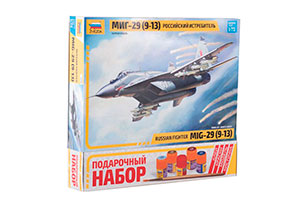 MODEL KIT MIG-29 (9-13) AIRPLANE WITH ADHESIVE BRUSH AND PAINTS | САМОЛЕТ МИГ-29 (9-13) С КЛЕЕМ КИСТОЧКОЙ И КРАСКАМИ 