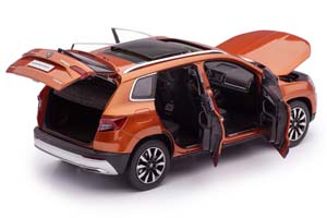 SKODA KAROQ РЕСТАЙЛИНГ 2021, ОРАНЖЕВЫЙ МЕТАЛЛИК — фото 4